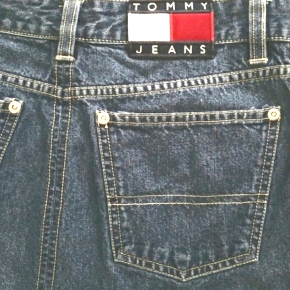 ♦️VINTAGE Tommy Jeans Snap Button Denim Skirt♦️ - Picture 4 of 7